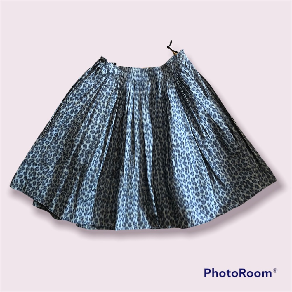 Prada Leopard Print Pleated Skirt / 42